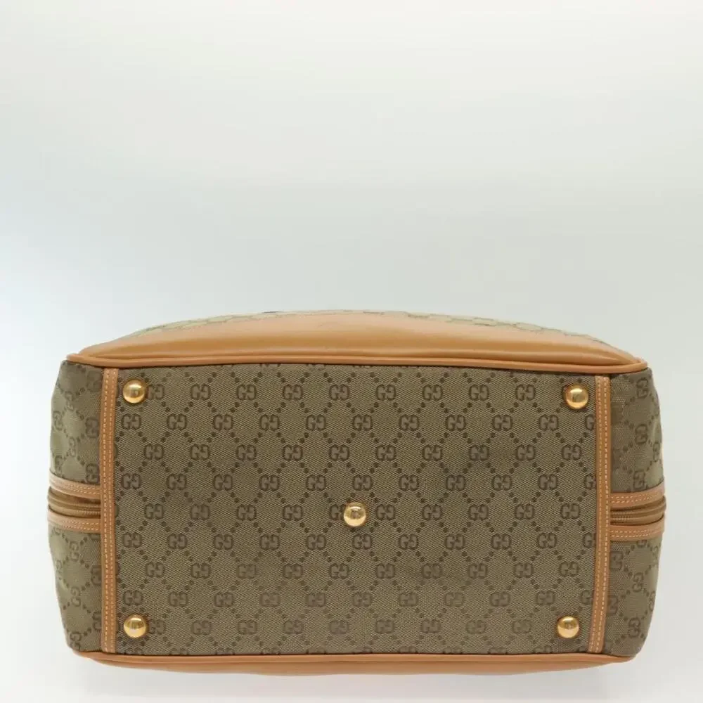 GUCCI GG Canvas Boston Bag Gold Beige 013 123 013 123